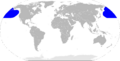 Mapa Rissa brevirostris