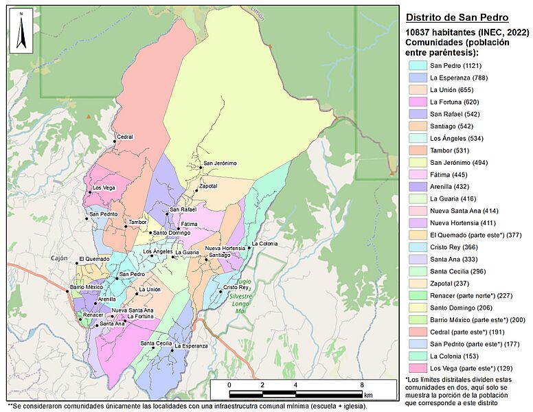 Mapa del distrito San Pedro