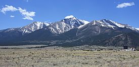 Mount Princeton from Cottonwood Pass road, west of Buena Vista.jpg