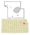 Shawnee County Kansas Incorporated and Unincorporated areas Auburn Highlighted