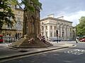 The Taylor Institute from behind the Martyrs' Memorial, in Oxford, England