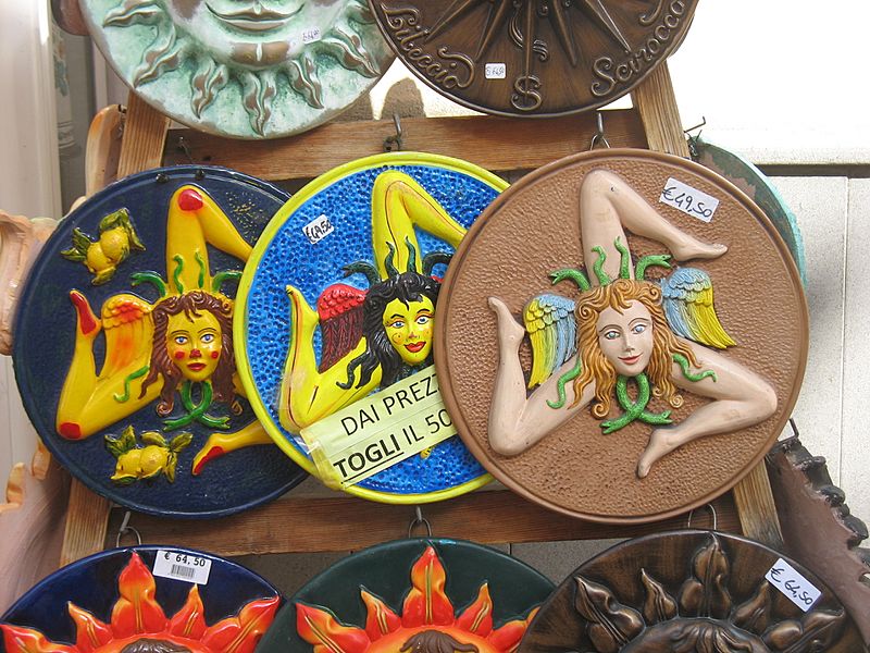 The triskelion symbol of Sicily