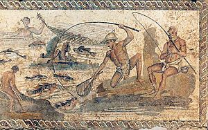 Archivo:Villa of the Nile Mosaic fishermen