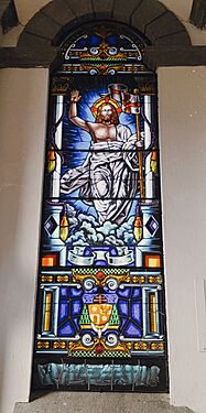 Vitral de Cristo Resucitado, Santuario de Belén, Popayán