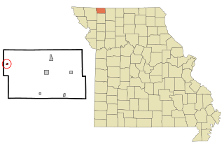 Worth County Missouri Incorporated and Unincorporated areas Sheridan Highlighted.svg