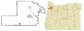 Yamhill County Oregon Incorporated and Unincorporated areas Yamhill Highlighted