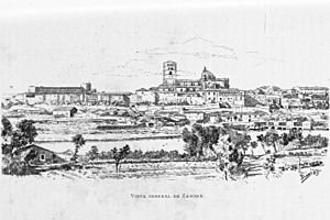 Archivo:1885, España, sus monumentos y sus artes, su naturaleza e historia, Valladolid, Palencia y Zamora, Vista general de Zamora, Passos