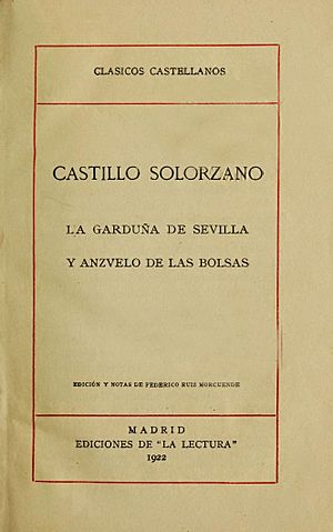 Archivo:1922, Clásicos Castellanos, La garduña de Sevilla y anzvelo de las bolsas, Castillo Solorzano