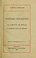 1922, Clásicos Castellanos, La garduña de Sevilla y anzvelo de las bolsas, Castillo Solorzano