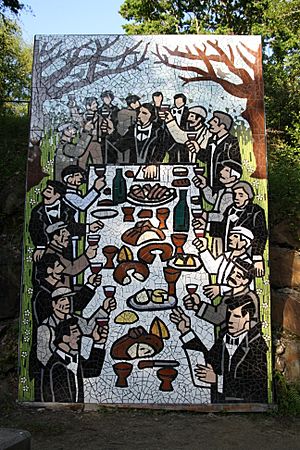 Archivo:Banquete de Conxo - Mural