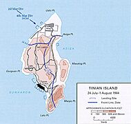 Archivo:Battle of Tinian map