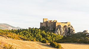 Archivo:Castillo de Loarre, Loarre, Huesca, España, 2015-01-06, DD 04