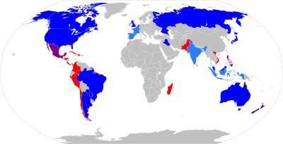 Archivo:Cockfighting laws world map