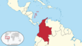 Colombia in its region (San Andres and Providencia)