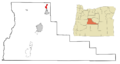 Deschutes County Oregon Incorporated and Unincorporated areas Terrebonne Highlighted