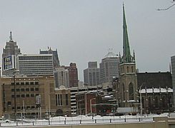 Downtown Detroit, Michigan from West Fort Street