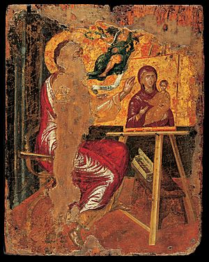 Archivo:El Greco - St Luke Painting the Virgin - Google Art Project