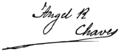 Firma de Ángel R. Chaves