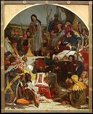 Archivo:Ford Madox Brown - Chaucer at the court of Edward III - Google Art Project