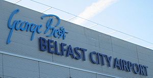 Archivo:George Best Belfast City Airport signage
