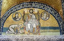 Archivo:Hagia Sophia Imperial Gate mosaic 2