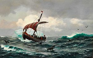 Archivo:I. E. C. Rasmussen - Sommernat under den Grønlandske Kyst circa Aar 1000