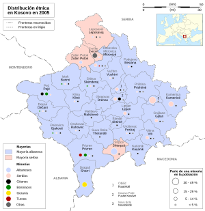Archivo:Kosovo ethnic map 2005-es