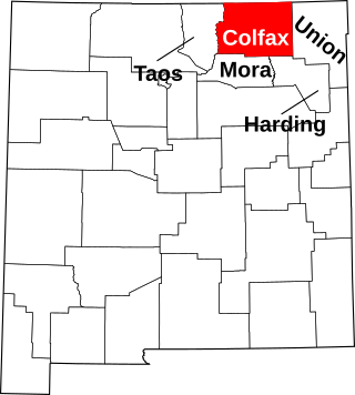 Map of New Mexico highlighting Colfax County.svg