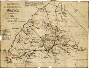 Archivo:Mapa Itinerario del Departamento de Gracias 1834