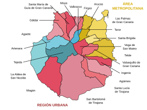 Archivo:Municipios y zonas de Gran Canaria
