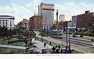 Archivo:Postcard of Public Square in Cleveland, Ohio