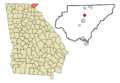 Rabun County Georgia Incorporated and Unincorporated areas Mountain City Highlighted