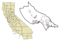 Santa Cruz County California Incorporated and Unincorporated areas Capitola Highlighted