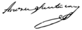 Signature of Andrés de Santa Cruz (1792-1865)