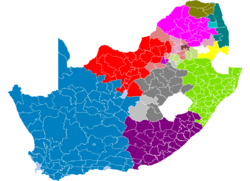 Archivo:South Africa municipalities by language 2001
