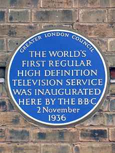 Archivo:The world's first regular high definition television service was inaugurated here by the BBC 2 November 1936