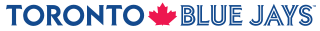 Toronto Blue Jays wordmark logo wide blue-red.svg