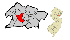 Union County New Jersey Incorporated and Unincorporated areas Westfield Highlighted.svg