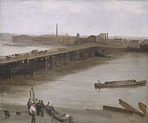 Whistler James Brown and Silver Old Battersea Bridge 1859