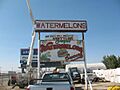 A watermelon stand in Mettler, CA