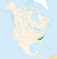 Aesculus sylvatica range map