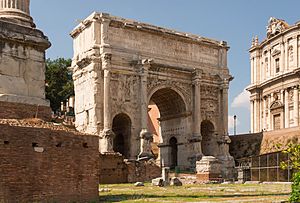 Archivo:Arch of Septimius Severus Forum Romanum Rome