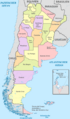 Argentina (+Antartica), administrative divisions - de - colored (+claims)