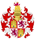 Archivo:Arms of the Crown Castile with the Royal Crest