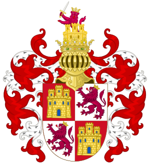 Archivo:Arms of the Crown Castile with the Royal Crest
