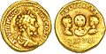 Aureus à l'effigie de Septime Sévère, Julia Domna, Caracalla et Géta
