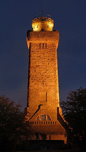 Archivo:Bismarck tower Glauchau - night view (aka)