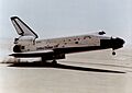 Columbia landing on Rogers dry lake.triddle