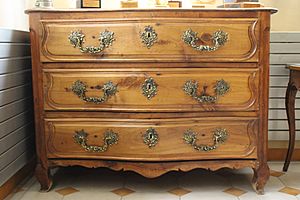 Archivo:Commode cintrée style Louis XV, 18e, feuillage, coquille 1