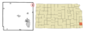 Crawford County Kansas Incorporated and Unincorporated areas Arcadia Highlighted
